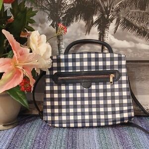 a new day 11x8 Navy and White Checkered Shoulder Bag